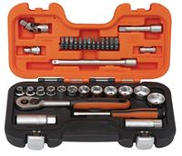 BAHCO 3/8IN & 1/4IN SOCKET SET 34PC - S330