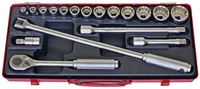 KOKEN 1/2" DRIVE SOCKET SET 18PC 8-32MM - KOKEN4289M