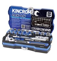 KINCROME LOKON SOCKET SET 3/8DR 19PC MET - KK27010